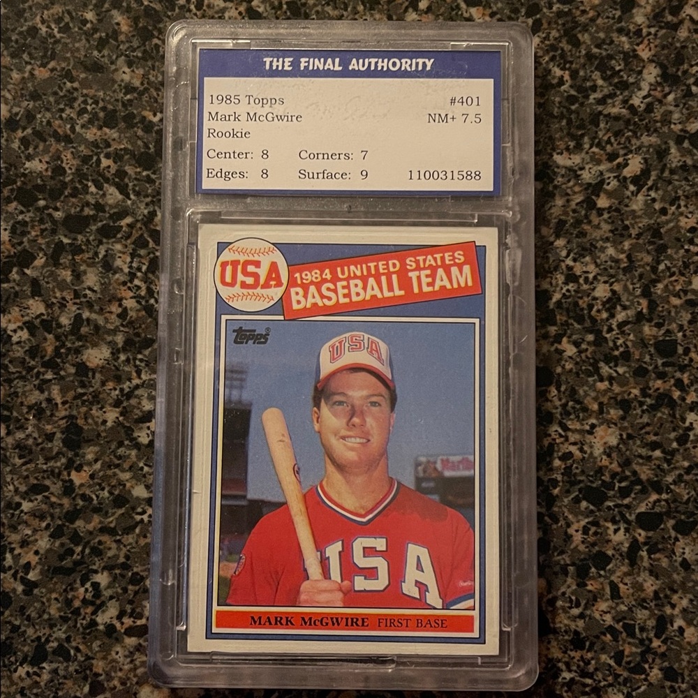 1985 Topps Mark McGwire rookie card
